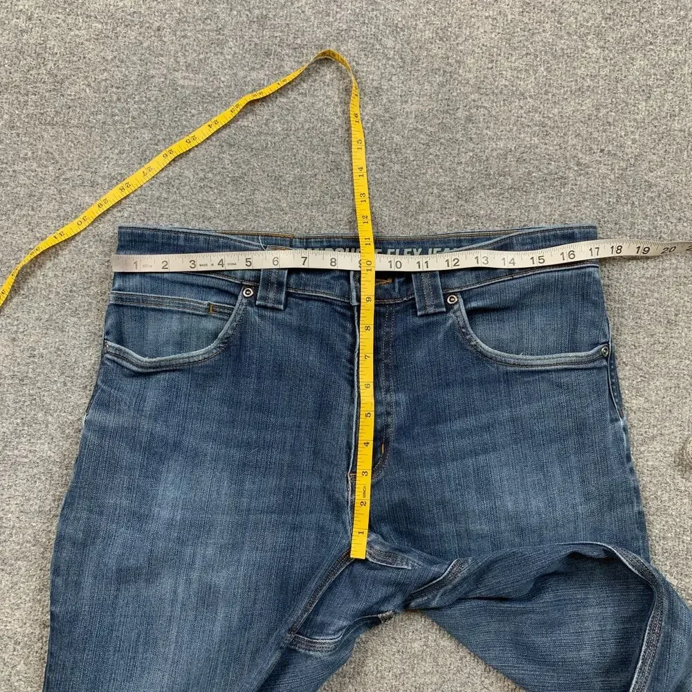 Duluth Jeans Mens 34 Denim Ballroom Double Flex Standard Fit Cotton Blend Work